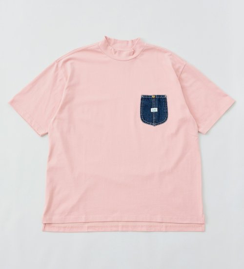 の【Lee GOLF】メンズ 吸水速乾・接触冷感 モックネックTシャツ|//|ピンク