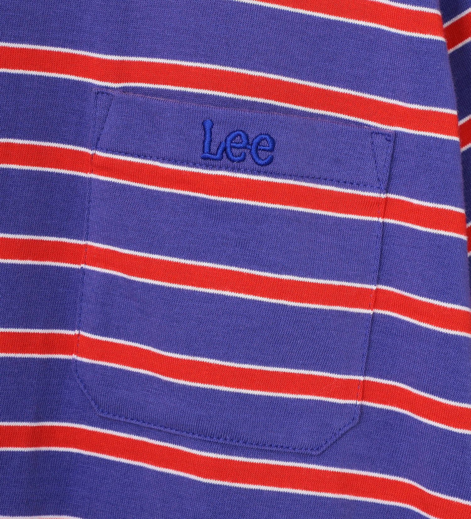 Lee(リー)の【Lee GOLF】メンズ 吸水速乾・接触冷感 Leeロゴ刺繍モックネックボーダーTシャツ|トップス/Tシャツ/カットソー/メンズ|ネイビー