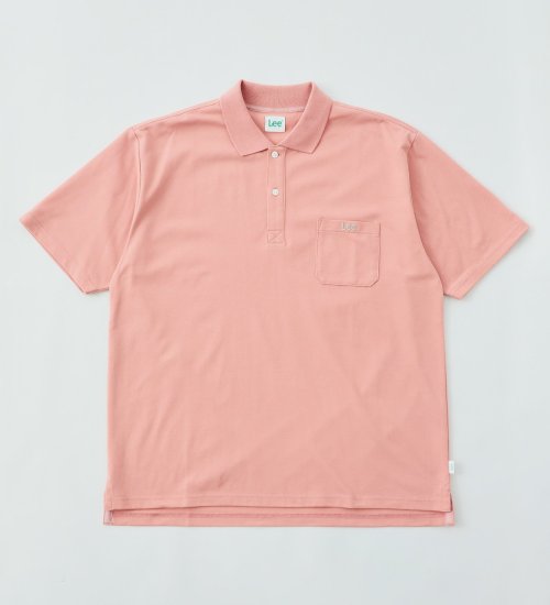 の【Lee GOLF】メンズ 吸水速乾 Leeロゴ刺繍ポケット付きポロシャツ|//|ピンク