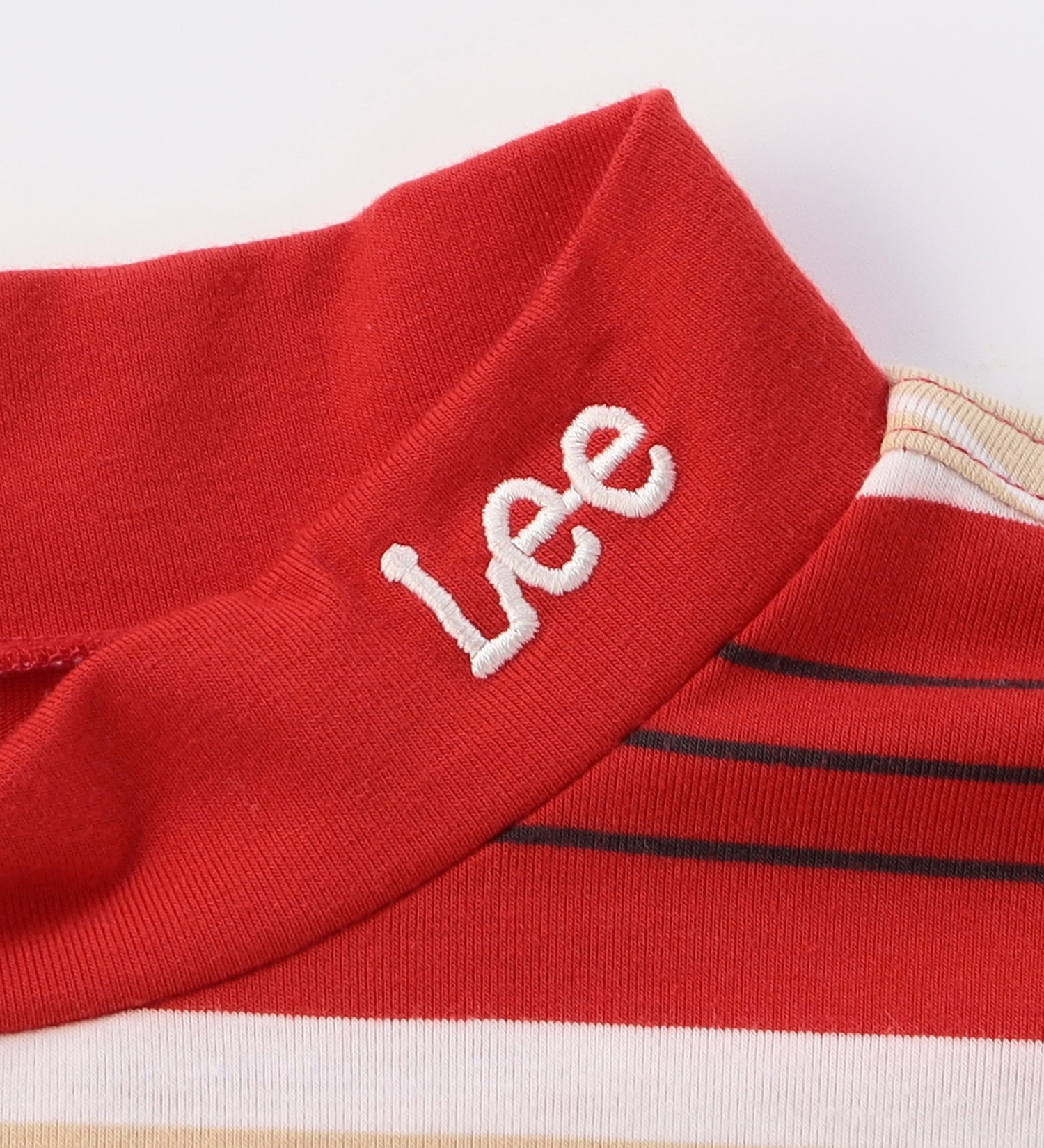 Lee(リー)の【GW SALE】【Lee GOLF】ボーダーモックネック半袖シャツ|トップス/Tシャツ/カットソー/メンズ|レッド