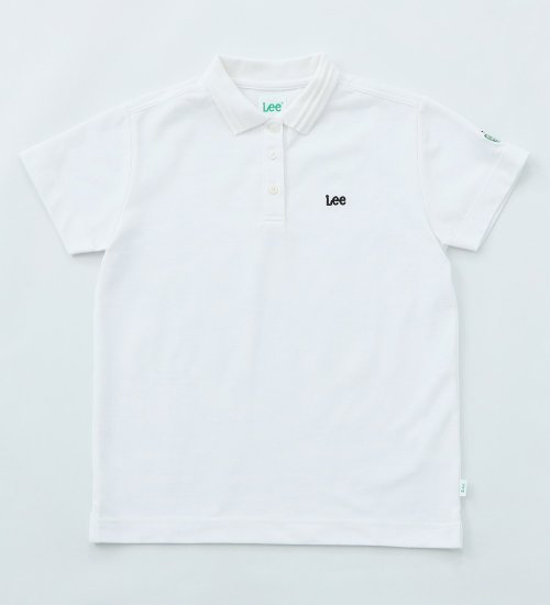 の【Lee GOLF】レディース 吸水速乾 Leeロゴ刺繍 半袖ポロシャツ|//|ホワイト