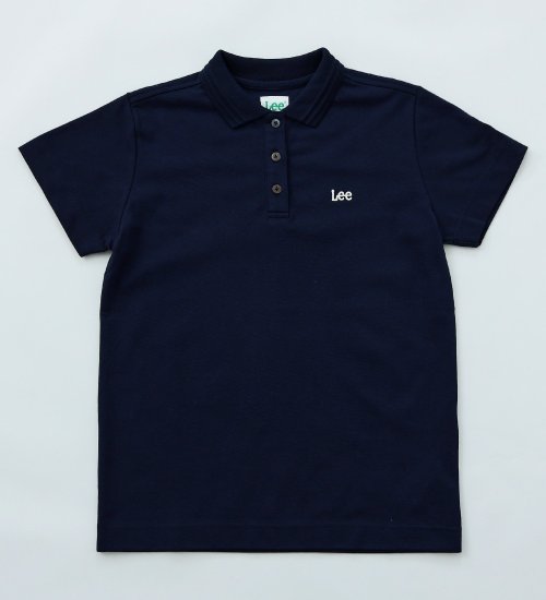 の【Lee GOLF】レディース 吸水速乾 Leeロゴ刺繍 半袖ポロシャツ|//|ネイビー