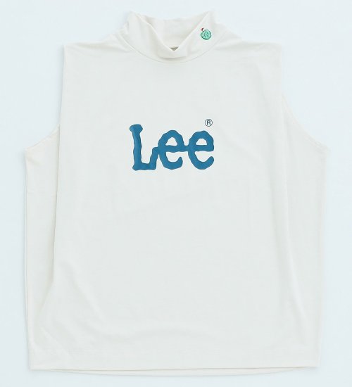 の【Lee GOLF】レディース　吸水速乾 LeeビッグロゴノースリーブモックネックTシャツ|//|ホワイト