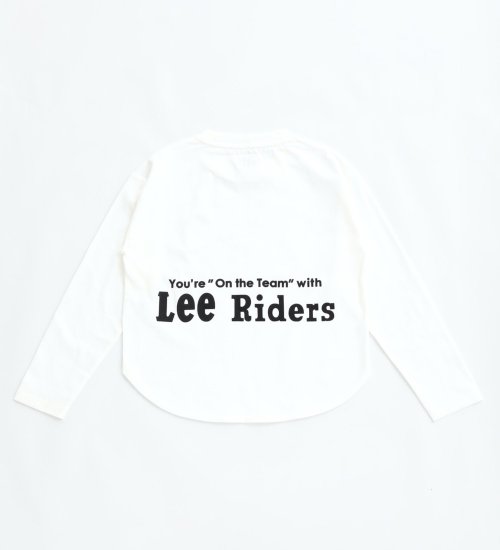 Lee(リー)の【BLACKFRIDAY】【110-150cm】キッズ ラウンドヘム バックプリント長袖Ｔシャツ|トップス/Tシャツ/カットソー/キッズ|ホワイト