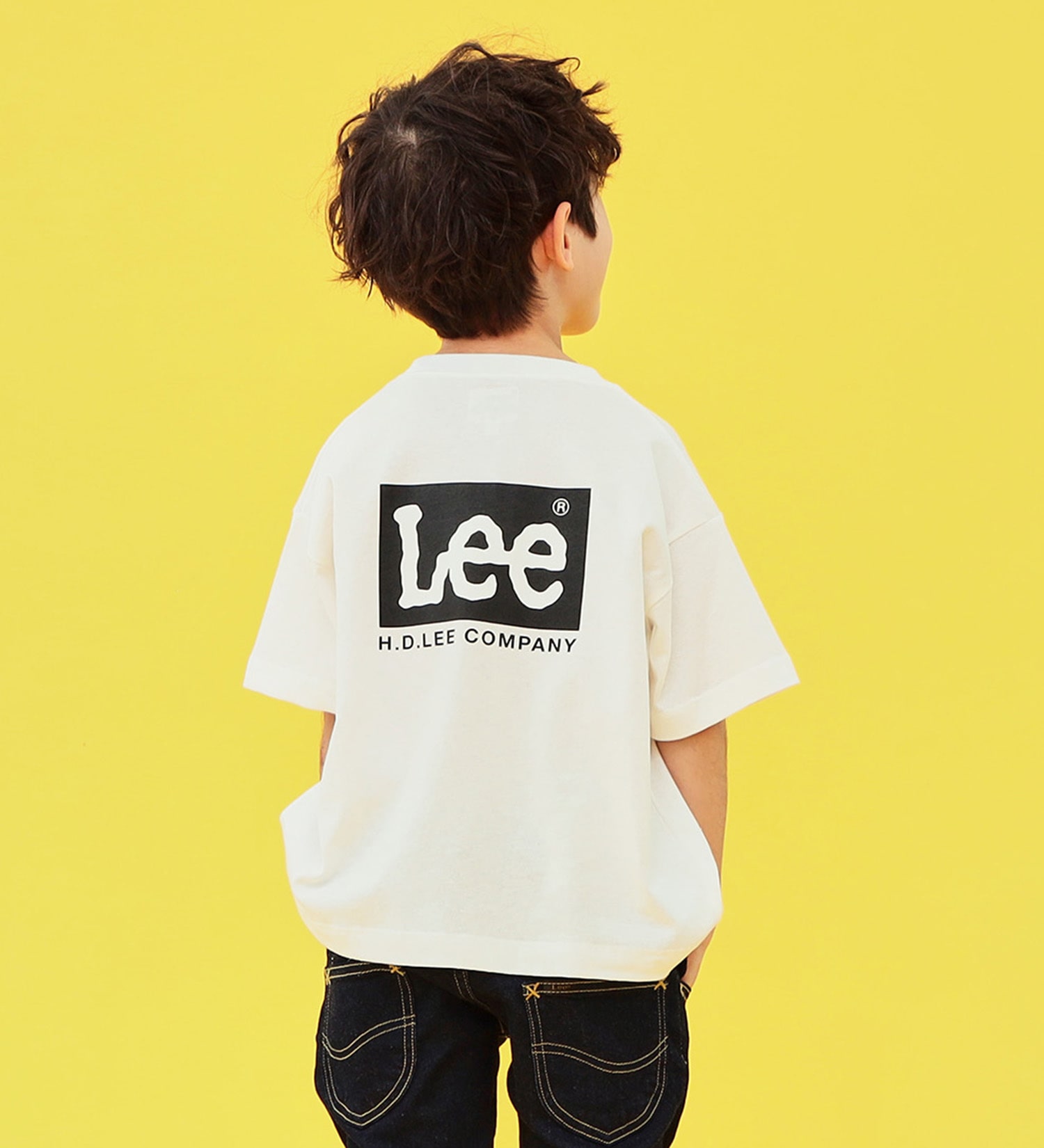 110-150cm】キッズ バックロゴプリント半袖Tシャツ|Lee|リー