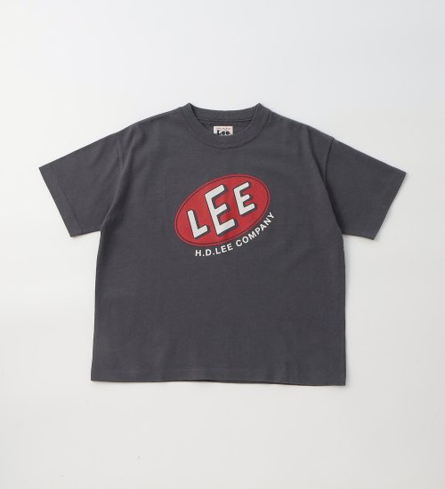 Lee(リー)の【110-150cm】キッズ オーバルLeeロゴ半袖Tシャツ|トップス/Tシャツ/カットソー/キッズ|チャコールグレー
