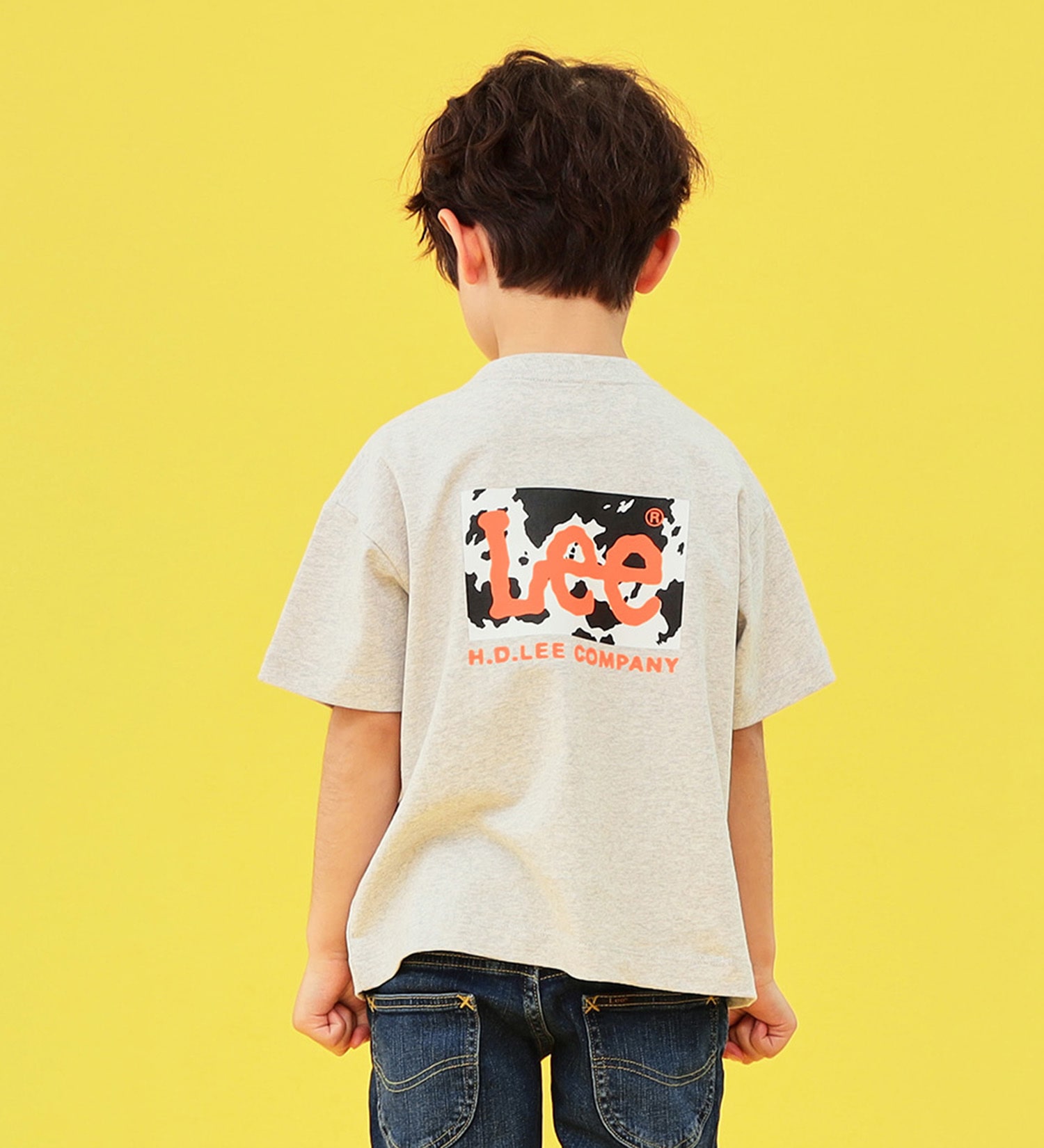 Lee(リー)の【110-150cm】キッズ ボックスロゴプリント半袖Tシャツ|トップス/Tシャツ/カットソー/キッズ|グレー