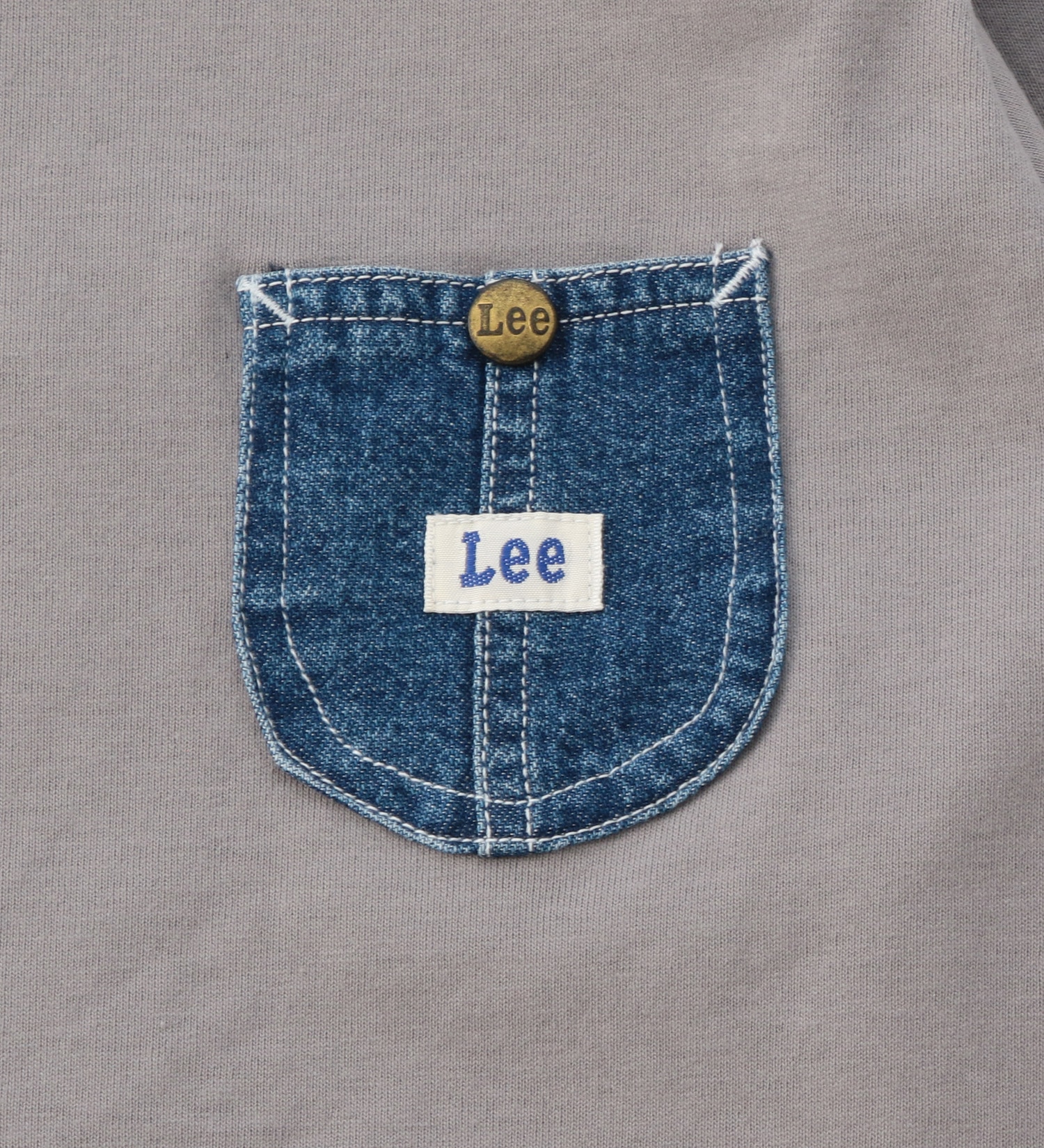 Lee(リー)の【BLACKFRIDAY】【110-150cm】キッズ Leeデニムポケット長袖Tシャツ|トップス/Tシャツ/カットソー/キッズ|グレー