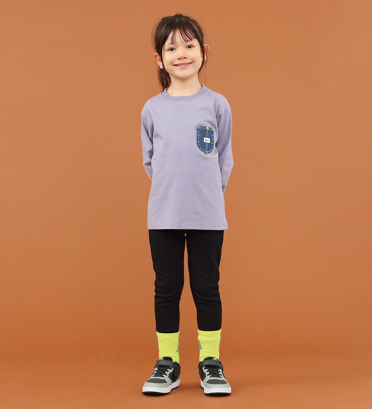 Lee(リー)の【BLACKFRIDAY】【110-150cm】キッズ Leeデニムポケット長袖Tシャツ|トップス/Tシャツ/カットソー/キッズ|パープル