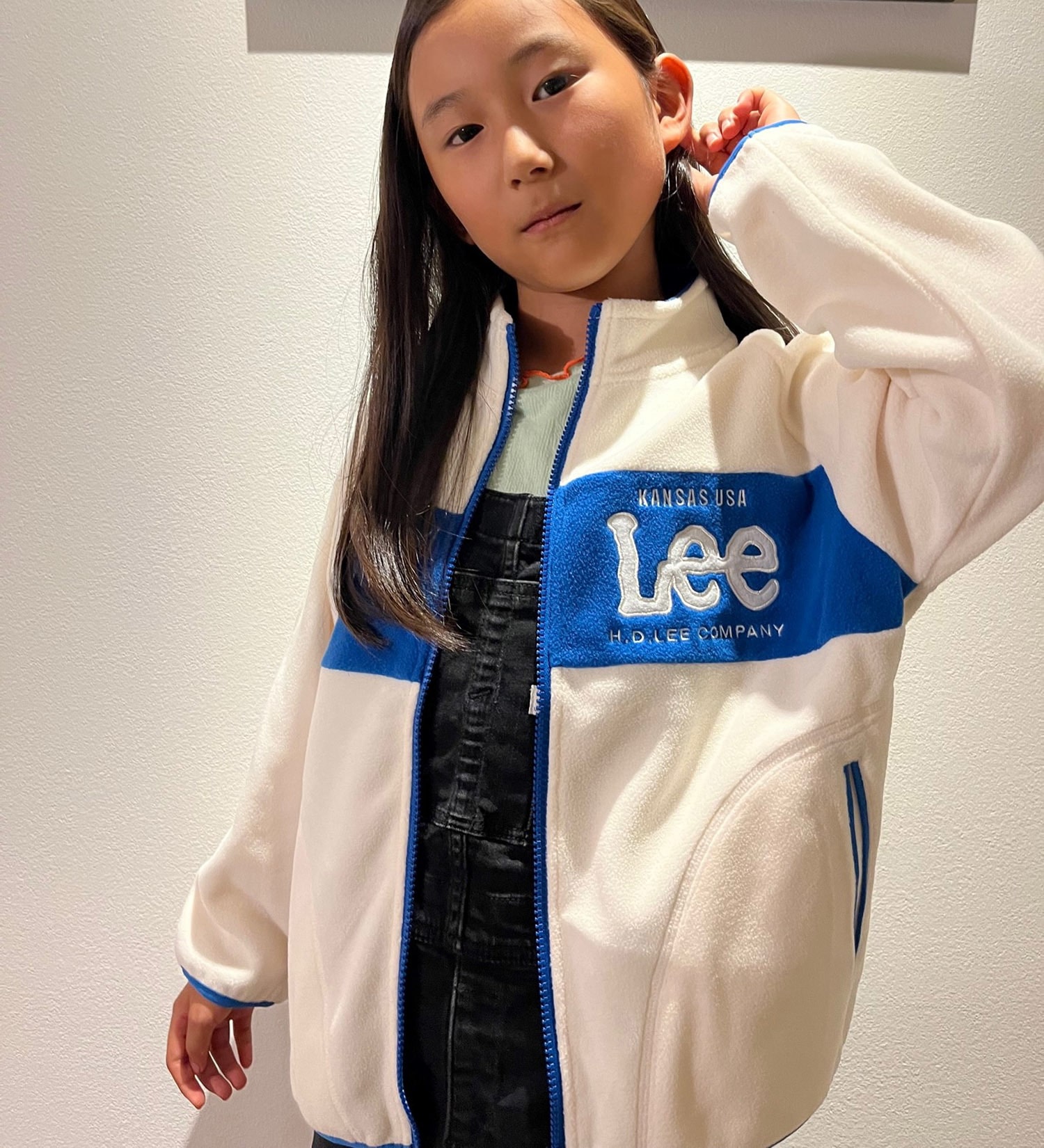 110-150cm】キッズ LeeフリースZIP UPジャケット リー-