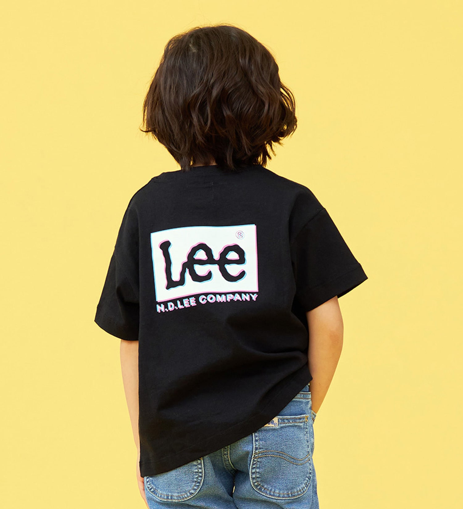 Lee(リー)の【110-150cm】キッズ バックプリント Leeロゴ ショートスリーブTee|トップス/Tシャツ/カットソー/キッズ|ブラック