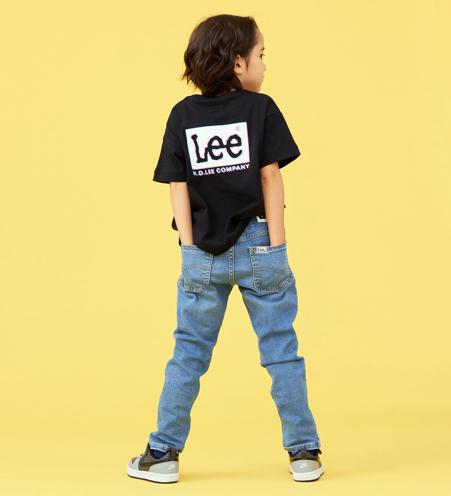 Lee(リー)の【110-150cm】キッズ バックプリント Leeロゴ ショートスリーブTee|トップス/Tシャツ/カットソー/キッズ|ブラック