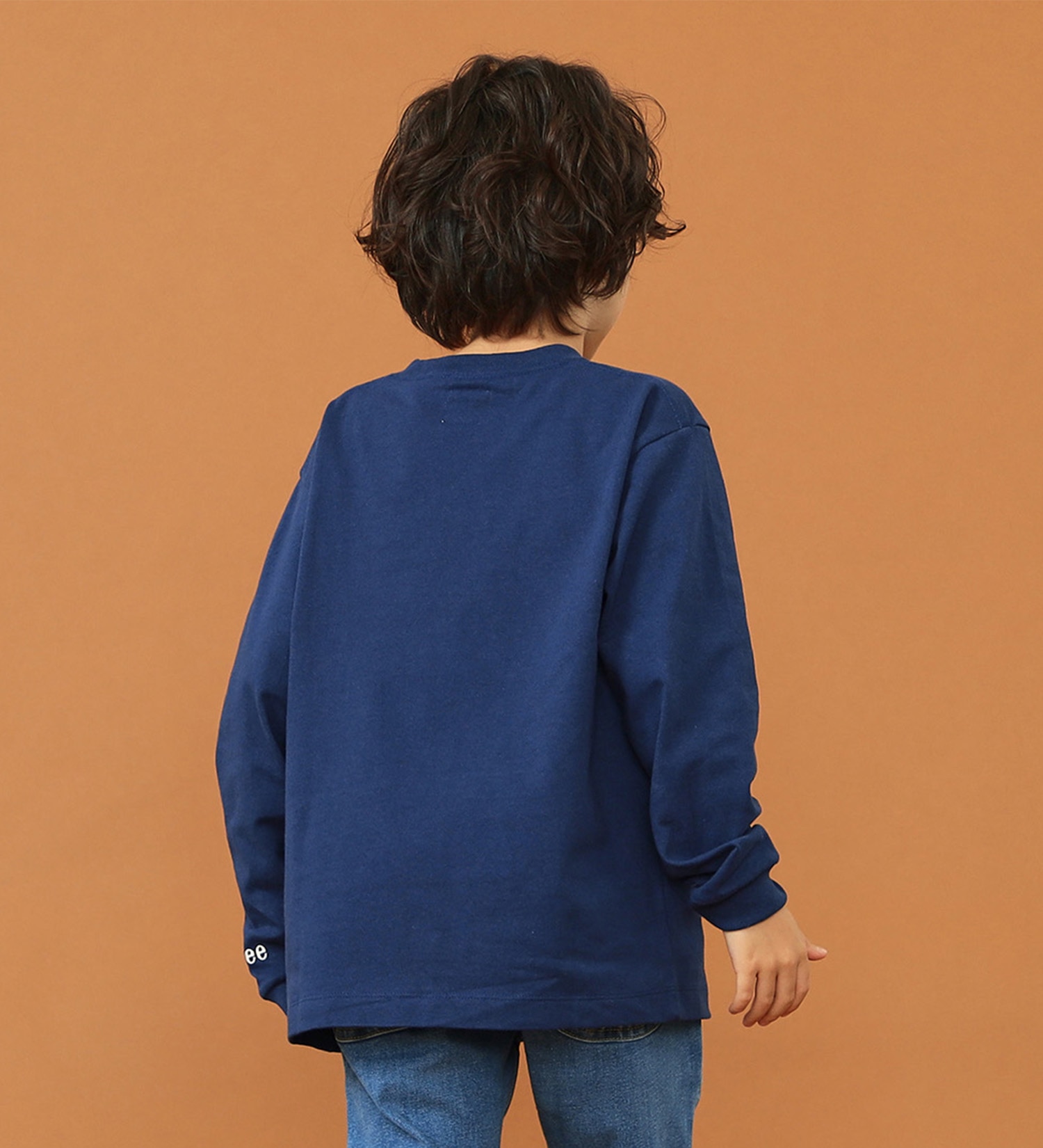 Lee(リー)の【親子リンク】【110-150cm】キッズ ブルドッグワッペン 長袖ポケットTシャツ|トップス/Tシャツ/カットソー/キッズ|ネイビー