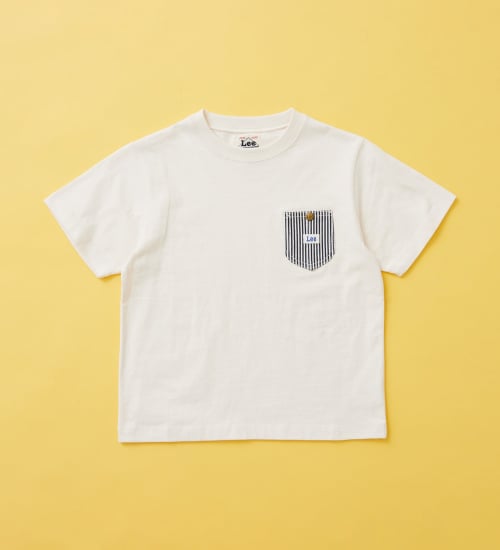 Lee(リー)の【110-150cm】キッズ デニムポケットTシャツ|トップス/Tシャツ/カットソー/キッズ|ホワイト