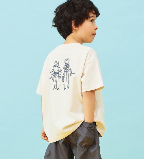 Lee(リー)の【110-150cm】【親子コーデ】キッズ COWBOYバックプリントTシャツ/ルーズフィット|トップス/Tシャツ/カットソー/キッズ|オフホワイト