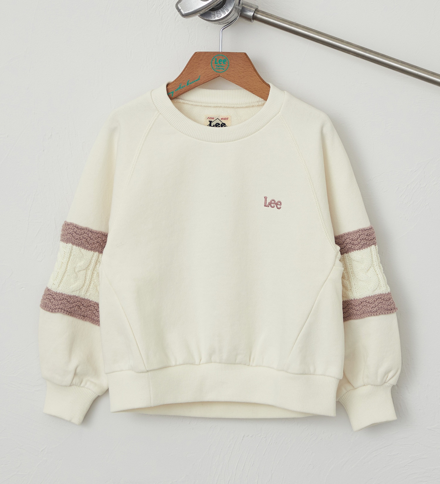 Lee(リー)の【110-150cm】キッズ ニットパネルスリーブスウェット|トップス/スウェット/キッズ|ピンク