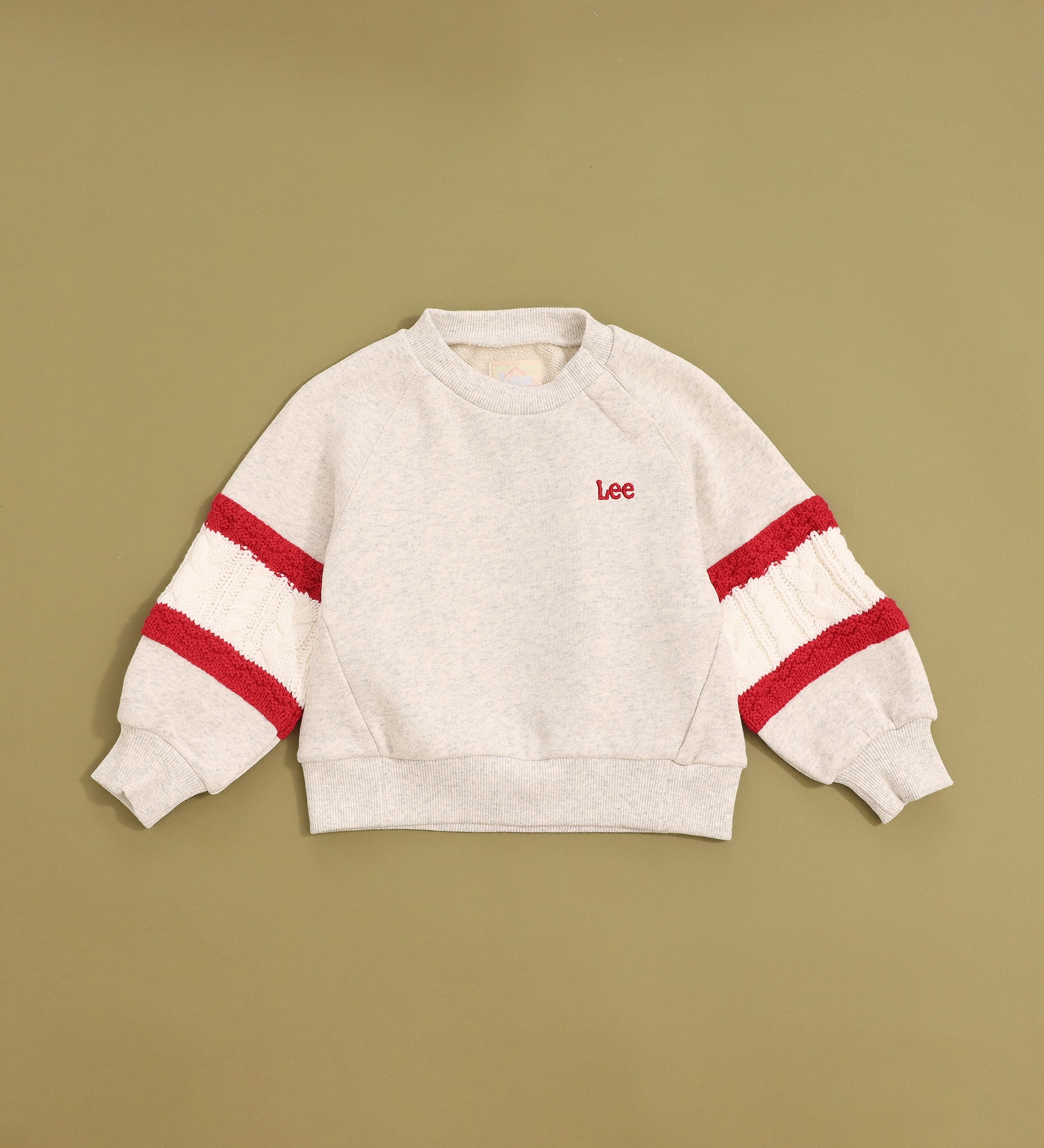 Lee(リー)の【80-100cm】ベビー ニットパネルスリーブスウェット【親子】|トップス/スウェット/キッズ|レッド