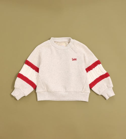 Lee(リー)の【80-100cm】ベビー ニットパネルスリーブスウェット【親子】|トップス/スウェット/キッズ|レッド
