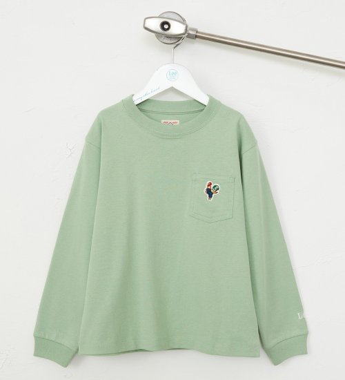 Lee(リー)の【110-150cm】キッズ ワッペンポケット長袖Tシャツ/ロンT|トップス/Tシャツ/カットソー/キッズ|グリーン