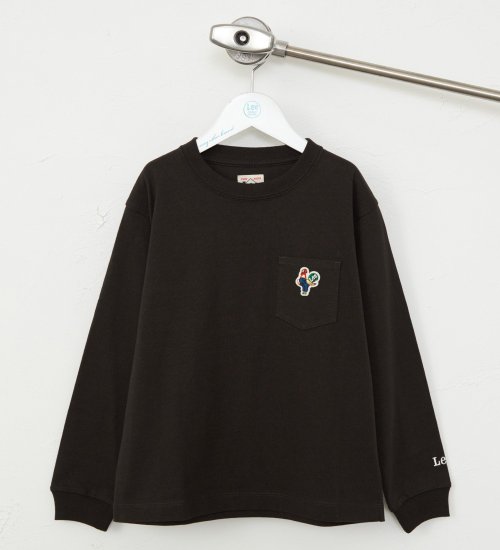 Lee(リー)の【110-150cm】キッズ ワッペンポケット長袖Tシャツ/ロンT|トップス/Tシャツ/カットソー/キッズ|チャコール