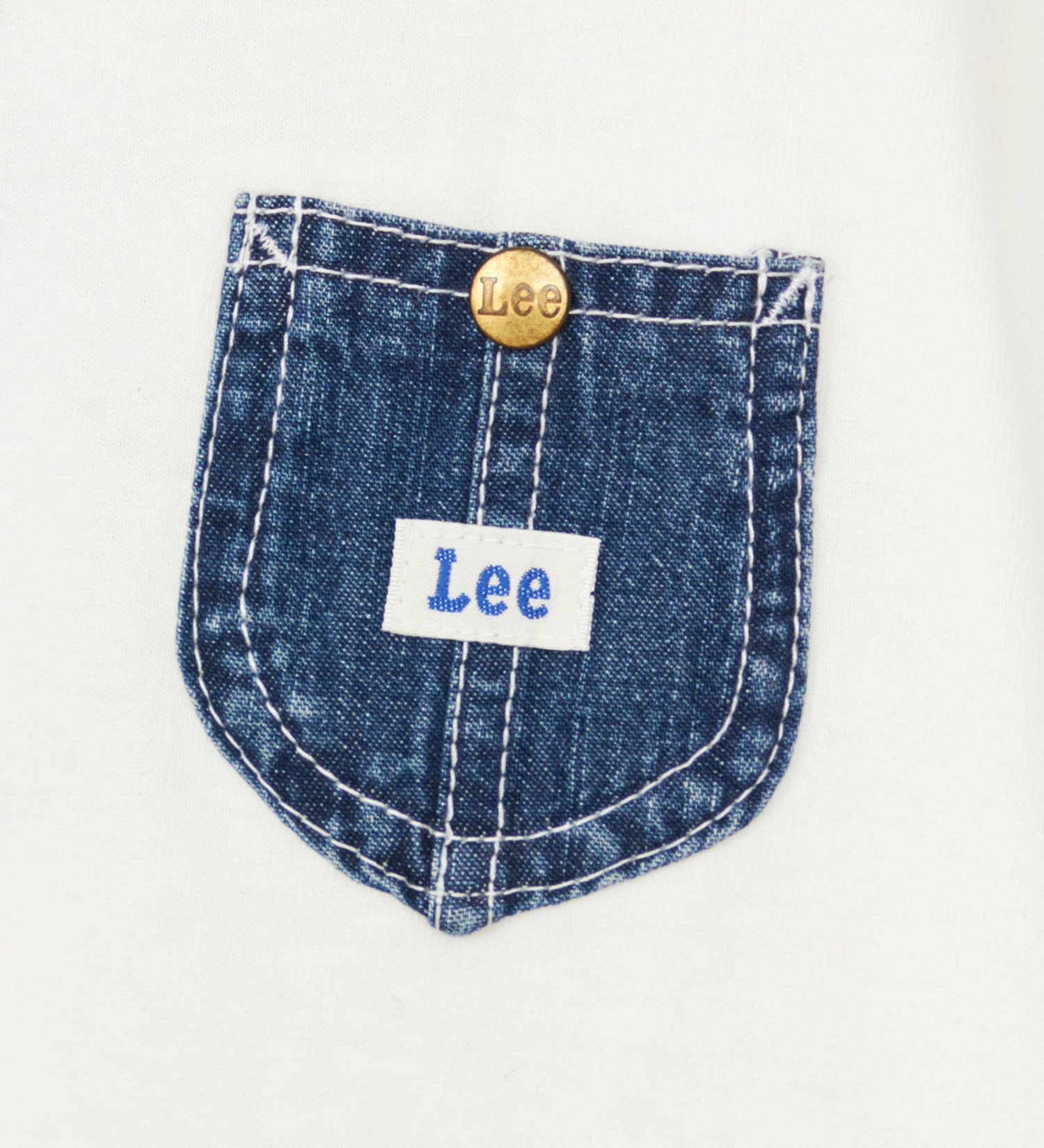 Lee(リー)の【110-150cm】キッズ デニムポケット長袖Tシャツ/ロンT|トップス/Tシャツ/カットソー/キッズ|ホワイト