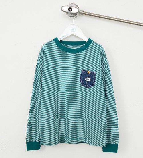 Lee(リー)の【110-150cm】キッズ デニムポケット長袖Tシャツ/ロンT|トップス/Tシャツ/カットソー/キッズ|グリーン