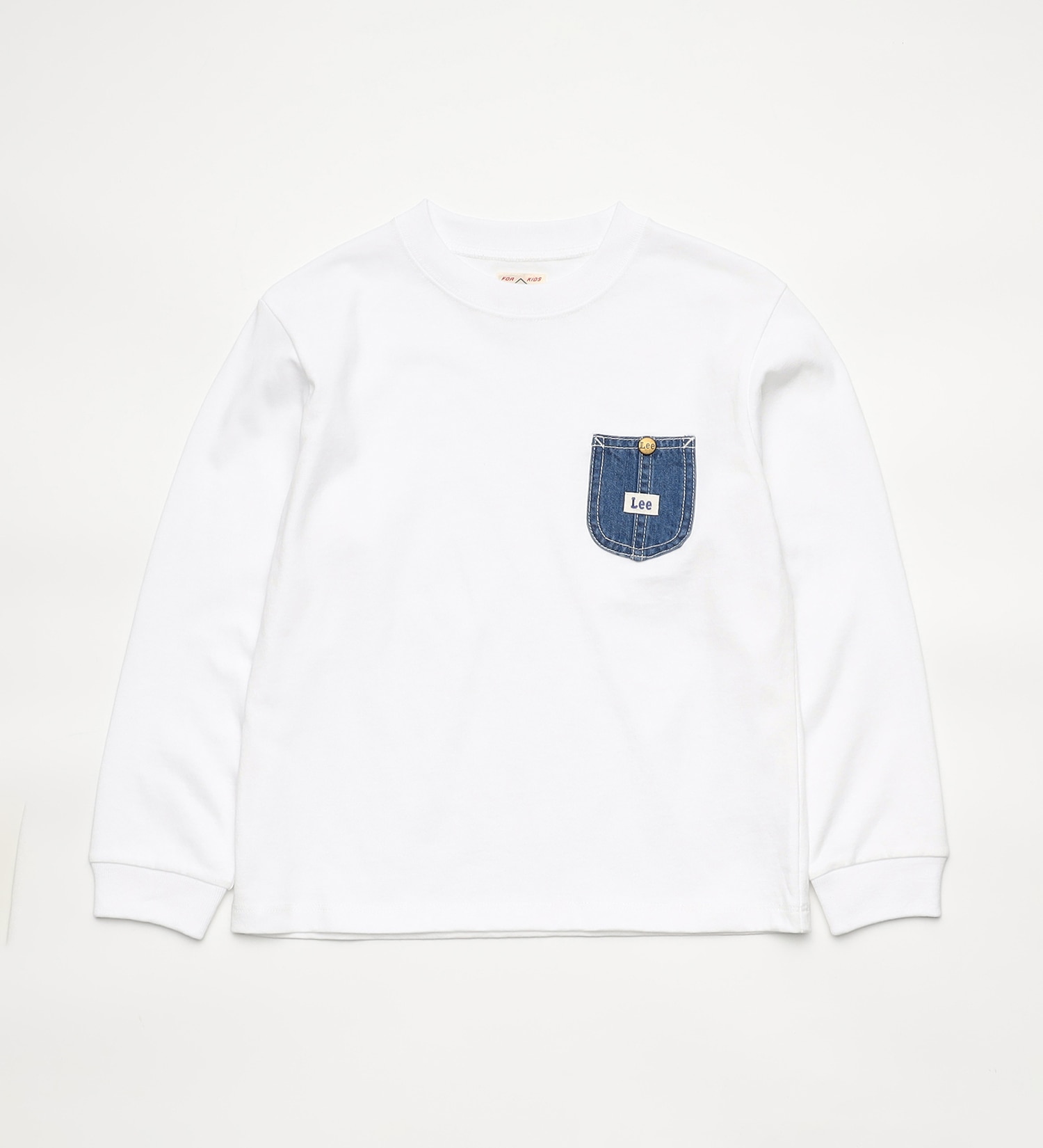 Lee(リー)の【110-160cm】キッズ デニムポケット 長袖Tee|トップス/Tシャツ/カットソー/キッズ|ホワイト