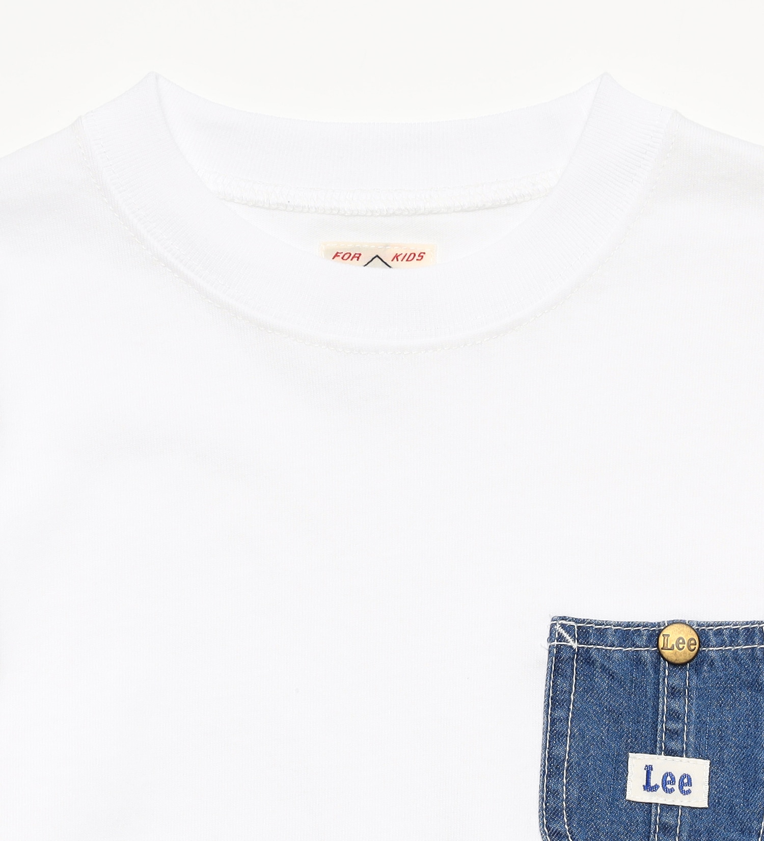 Lee(リー)の【110-160cm】キッズ デニムポケット 長袖Tee|トップス/Tシャツ/カットソー/キッズ|ホワイト