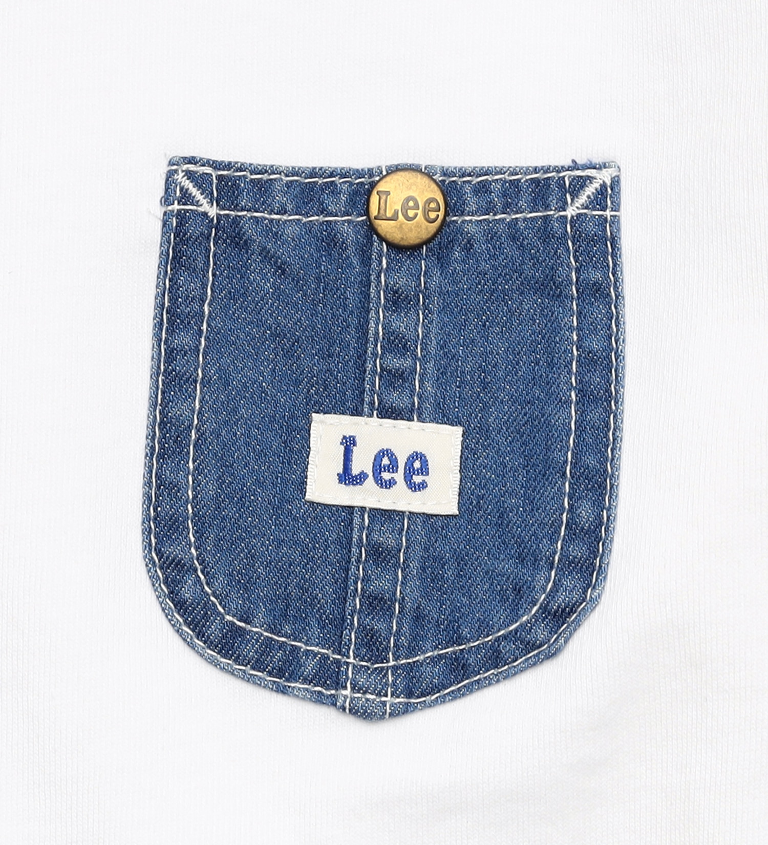 Lee(リー)の【110-160cm】キッズ デニムポケット 長袖Tee|トップス/Tシャツ/カットソー/キッズ|ホワイト