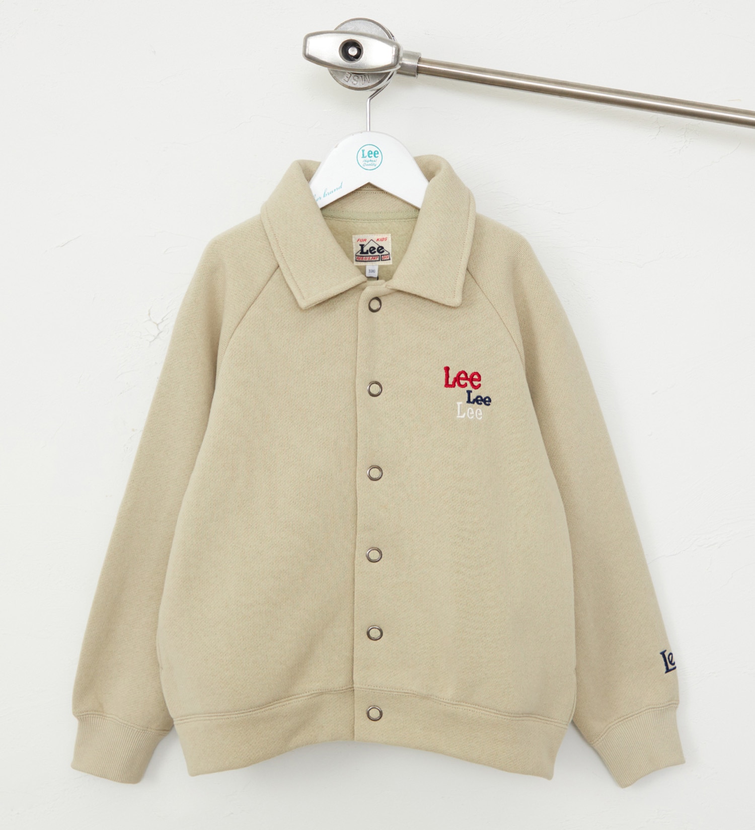 Lee(リー)の【110-150cm】キッズ スウェットカーディガン スナップボタン/裏起毛|トップス/スウェット/キッズ|カーキ