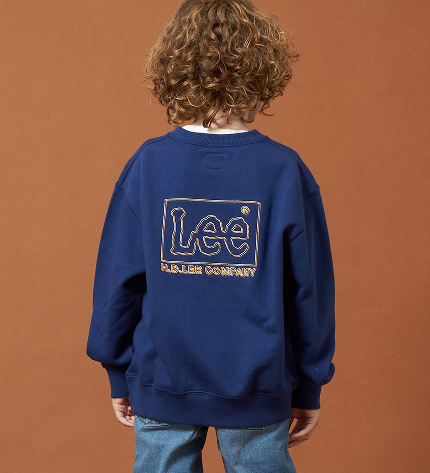Lee(リー)の【110-150cm】キッズ バックLeeロゴ刺繍スウェット|トップス/スウェット/キッズ|ネイビー