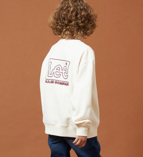 Lee(リー)の【110-150cm】キッズ バックLeeロゴ刺繍スウェット|トップス/スウェット/キッズ|オフホワイト