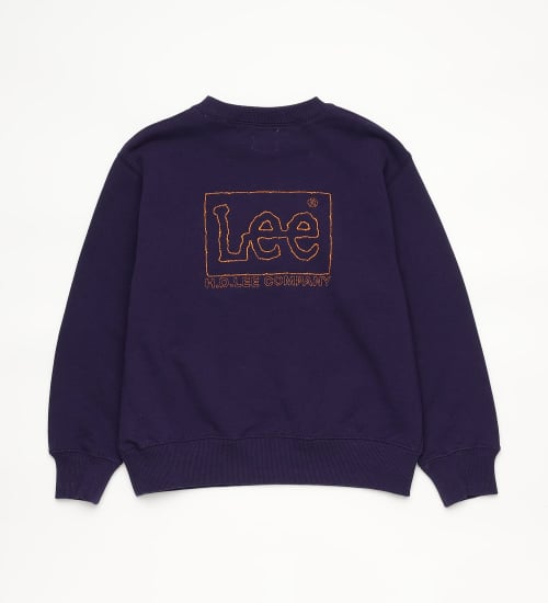 Lee(リー)の【110-150cm】キッズ Leeバックロゴ刺繍 【親子】|トップス/スウェット/キッズ|ネイビー