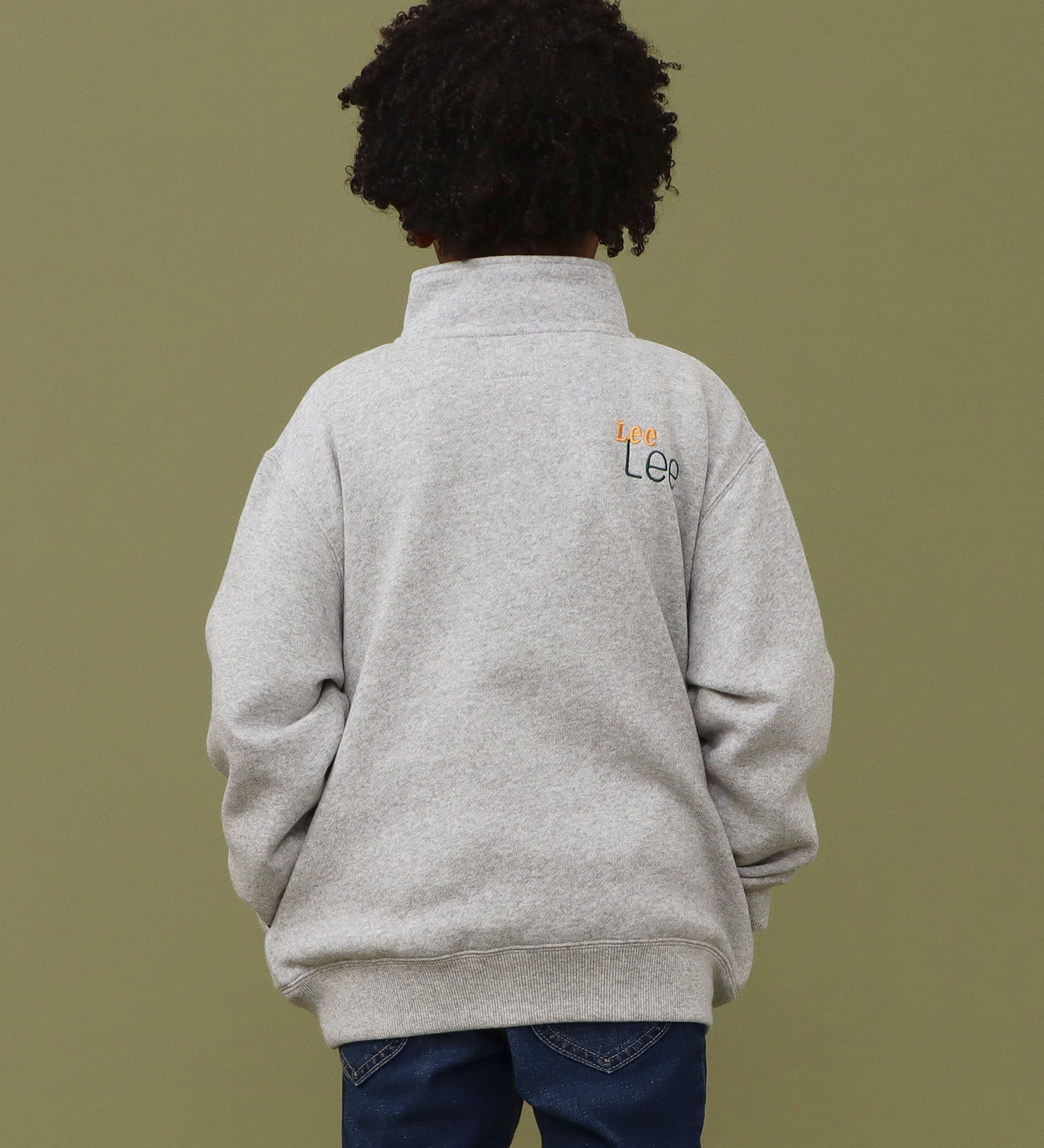 Lee(リー)の【110cm-160cm】キッズ Leeハーフジップ スウェット【親子】|トップス/スウェット/キッズ|グレー