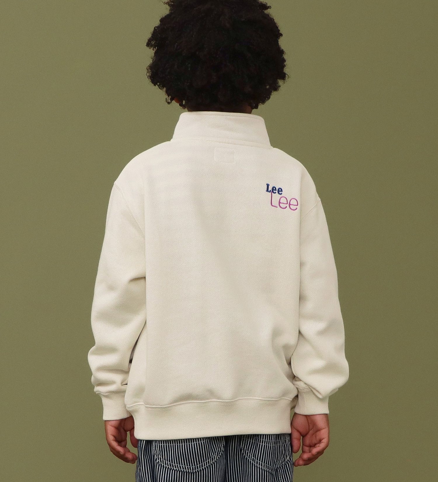 Lee(リー)の【110cm-160cm】キッズ Leeハーフジップ スウェット【親子】|トップス/スウェット/キッズ|ホワイト