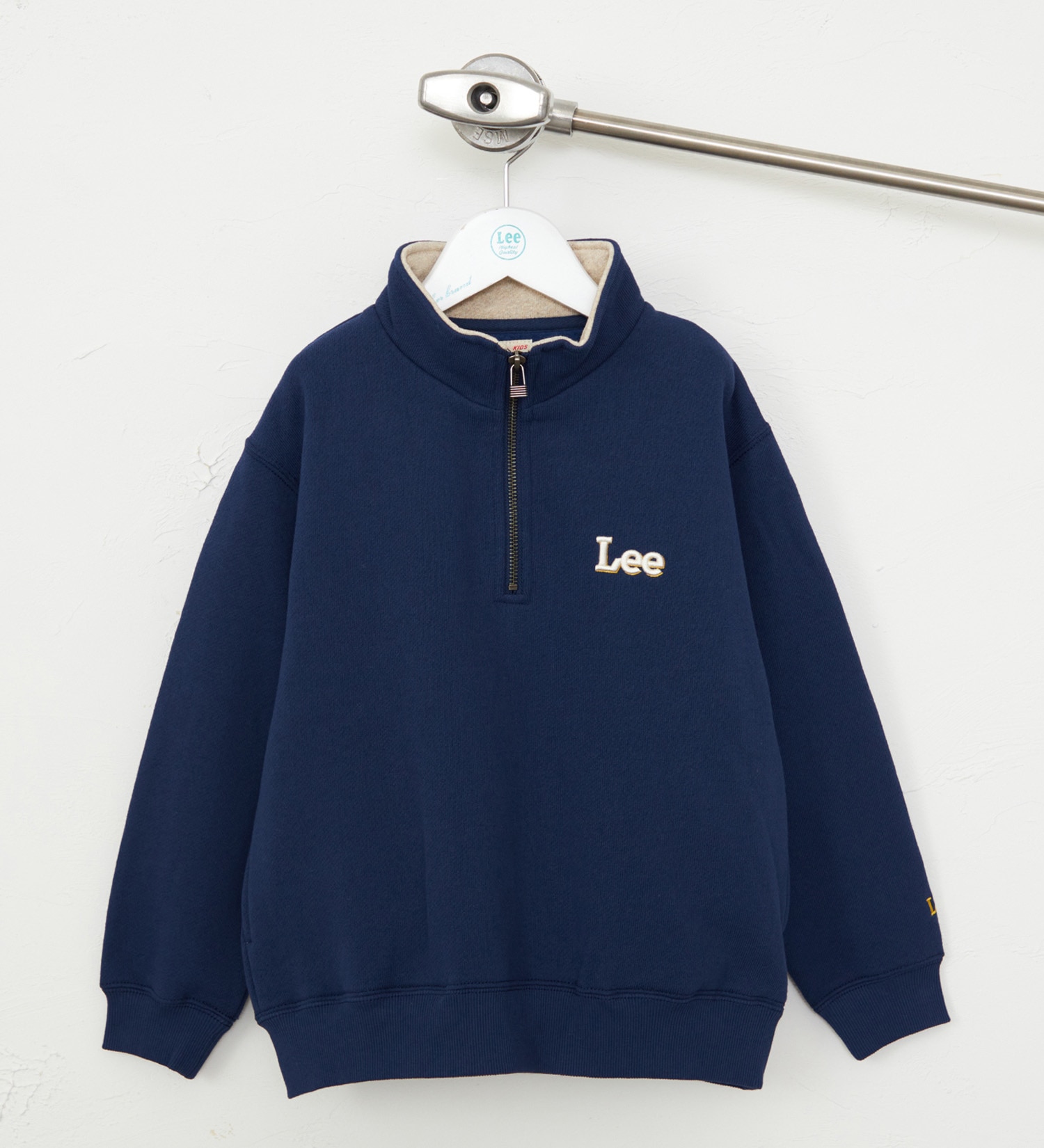 Lee(リー)の【110-150cm】キッズ ハーフジップスウェット 裏起毛|トップス/スウェット/キッズ|ネイビー