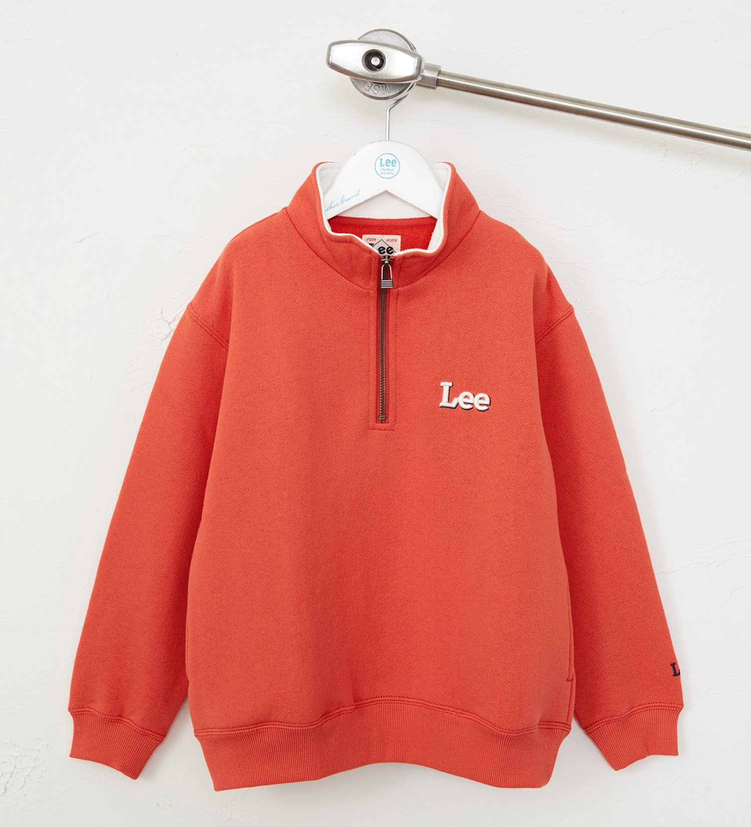 Lee(リー)の【110-150cm】キッズ ハーフジップスウェット 裏起毛|トップス/スウェット/キッズ|レッド
