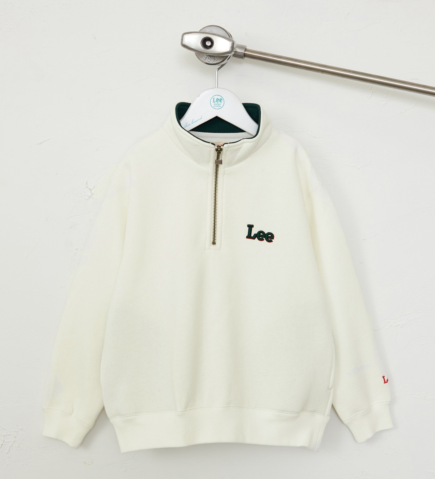 Lee(リー)の【110-150cm】キッズ ハーフジップスウェット 裏起毛|トップス/スウェット/キッズ|オフホワイト
