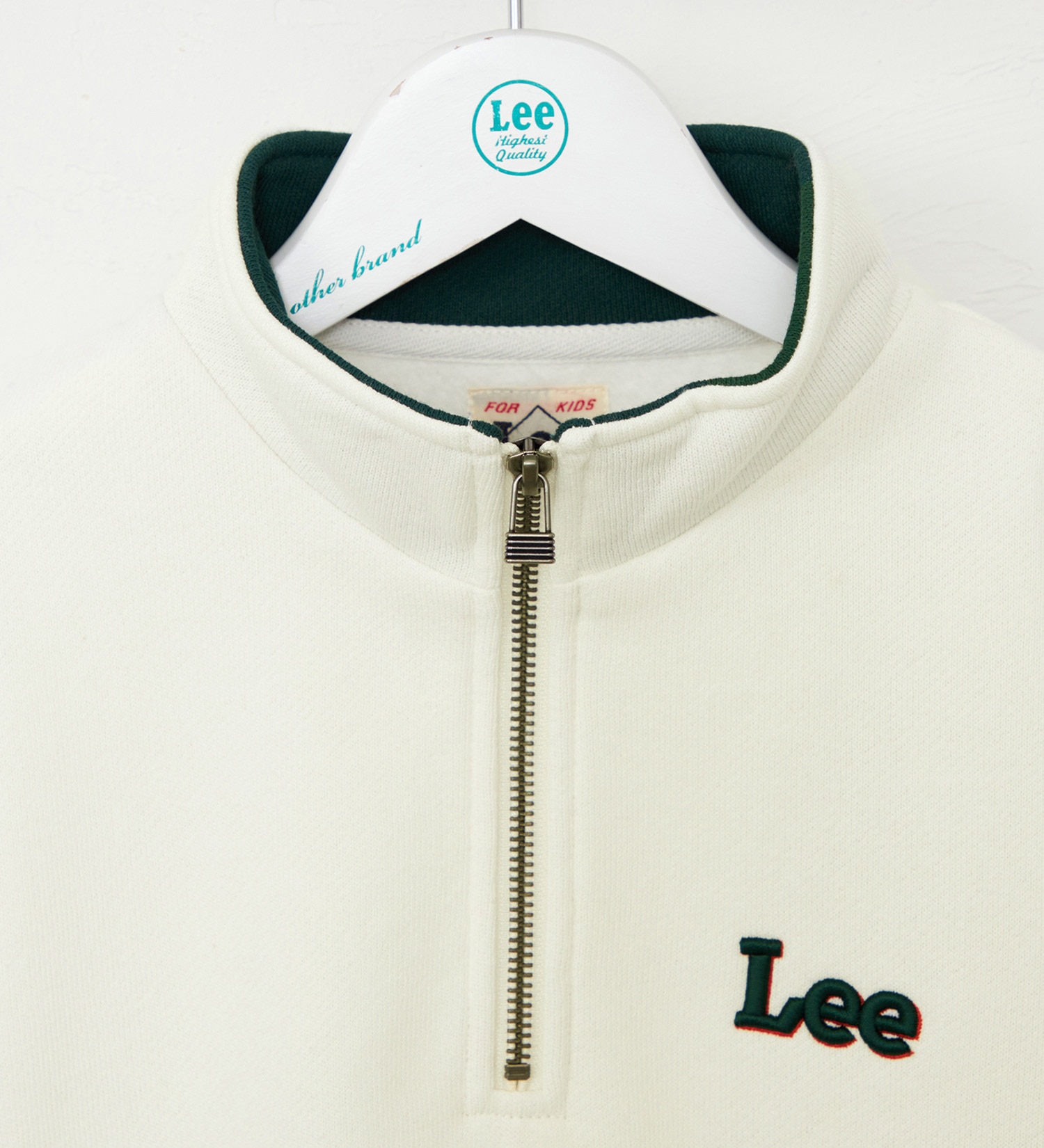 Lee(リー)の【110-150cm】キッズ ハーフジップスウェット 裏起毛|トップス/スウェット/キッズ|オフホワイト