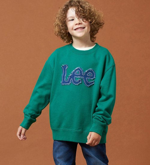 Lee(リー)の【110-150cm】キッズ デニムロゴパッチスウェット|トップス/スウェット/キッズ|グリーン