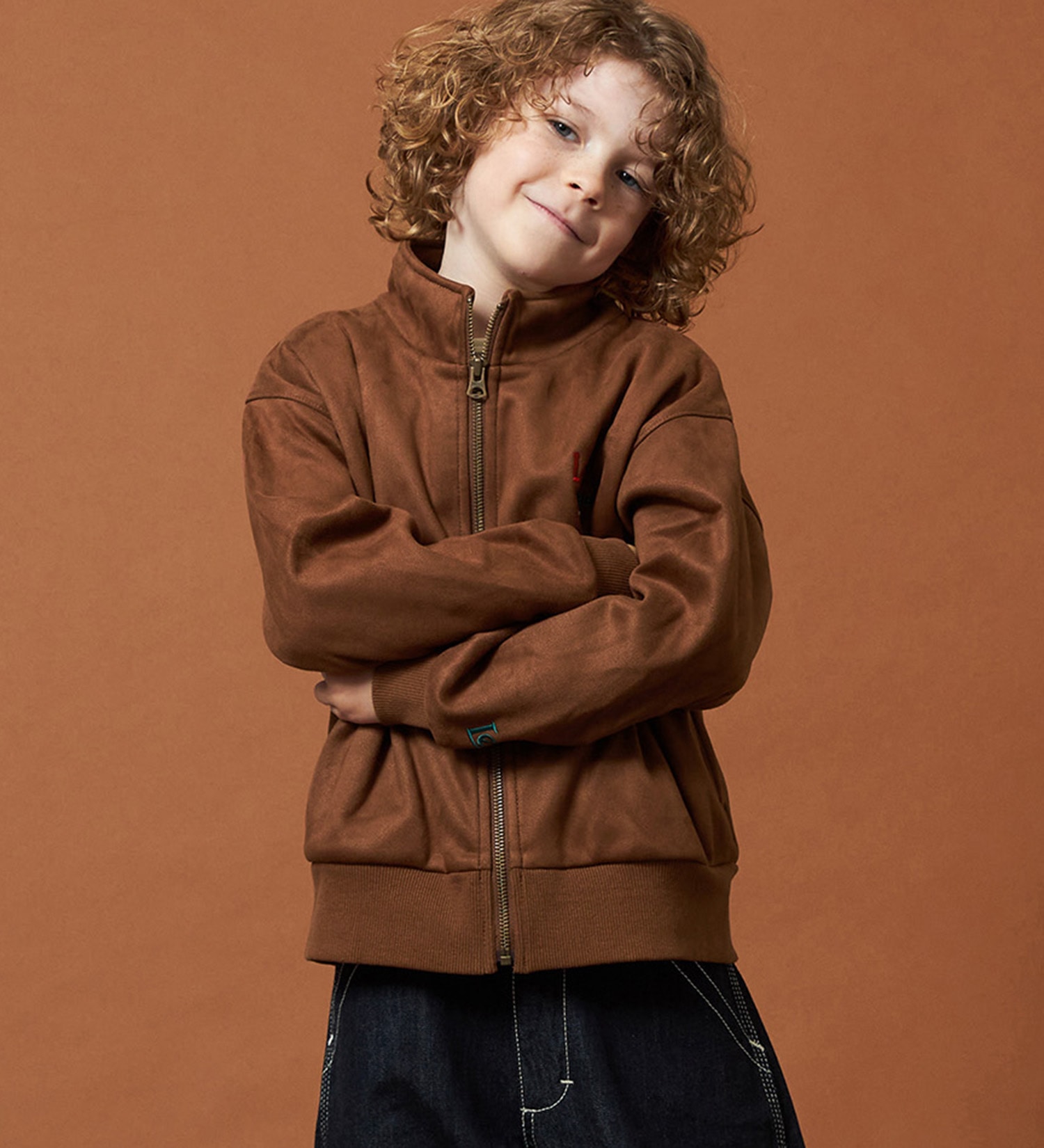 Lee(リー)の【110-150cm】キッズ スエードフリース ジップアップジャケット|ジャケット/アウター/その他アウター/キッズ|ブラウン