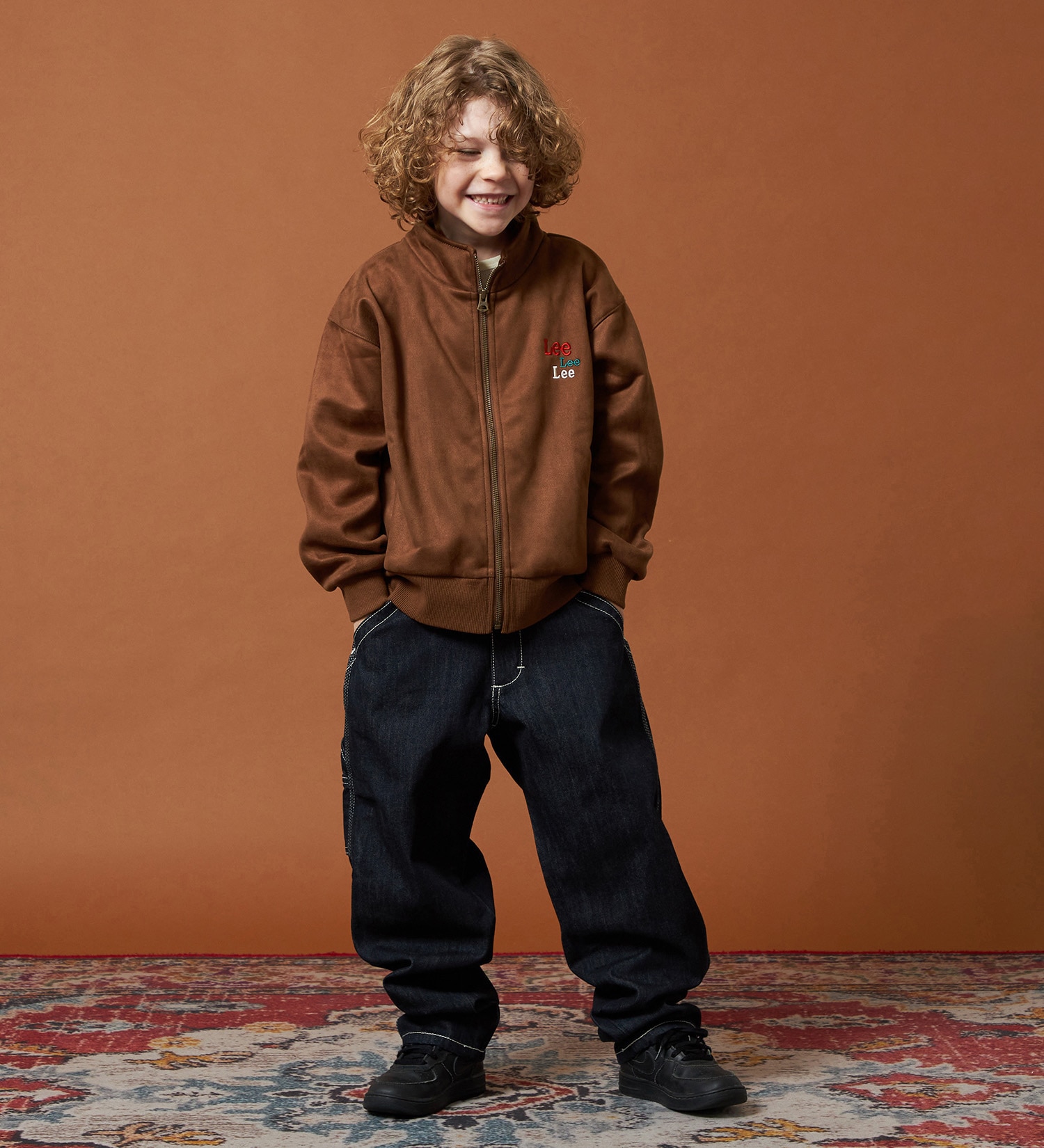 Lee(リー)の【110-150cm】キッズ スエードフリース ジップアップジャケット|ジャケット/アウター/その他アウター/キッズ|ブラウン