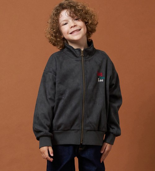 Lee(リー)の【110-150cm】キッズ スエードフリース ジップアップジャケット|ジャケット/アウター/その他アウター/キッズ|チャコールグレー