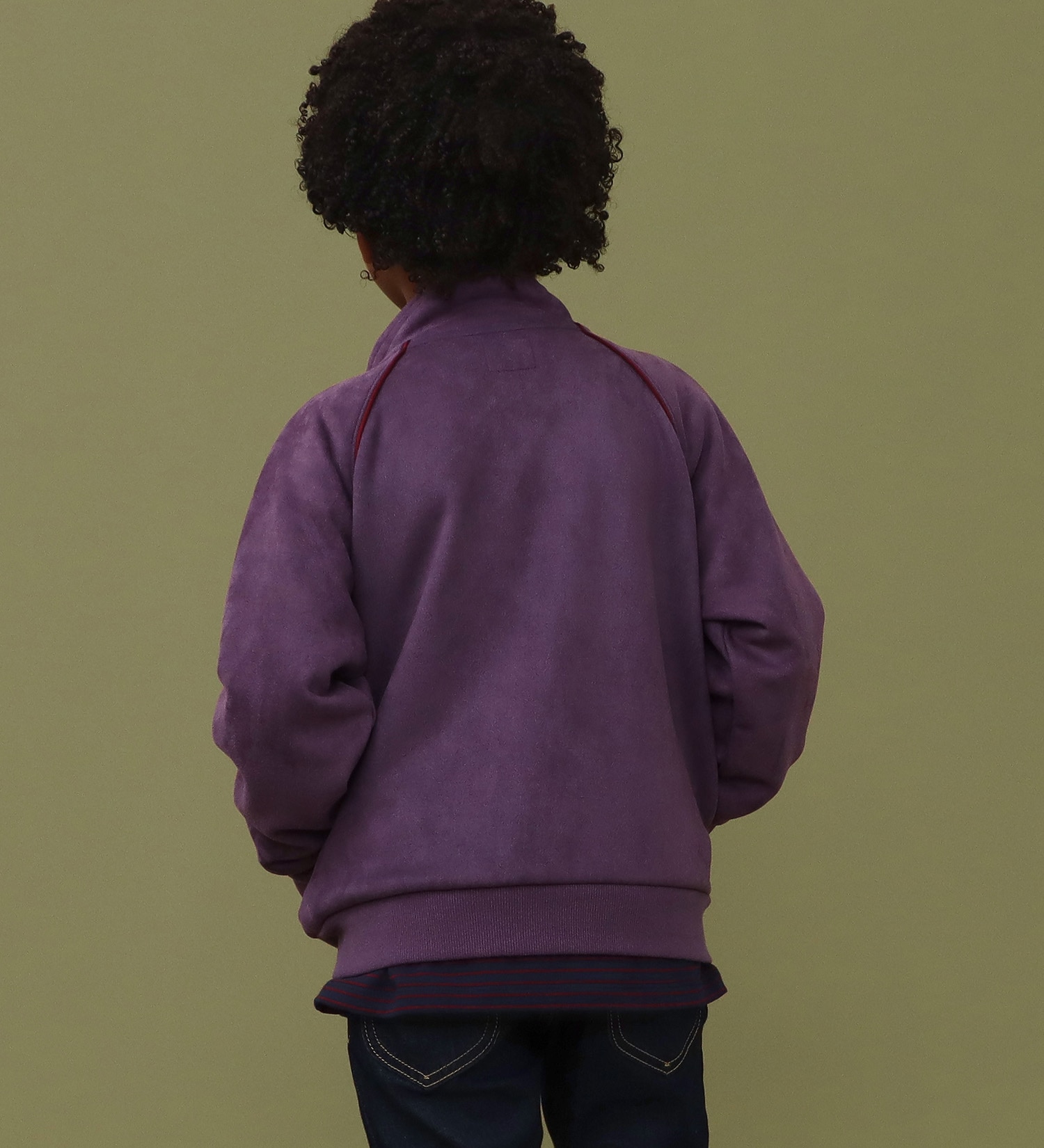 Lee(リー)の【110cm-150cm】ベビー Leeスエードフリース ジップアップジャケット【親子】|ジャケット/アウター/その他アウター/キッズ|パープル