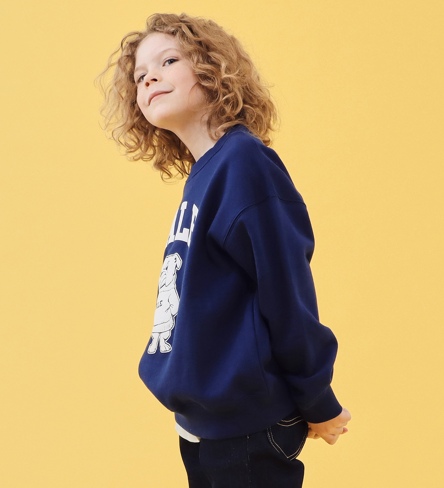 Lee(リー)の【110-150cm】キッズ IVY COLLEGE PRINT SWEAT/スウェット|トップス/スウェット/キッズ|ネイビー