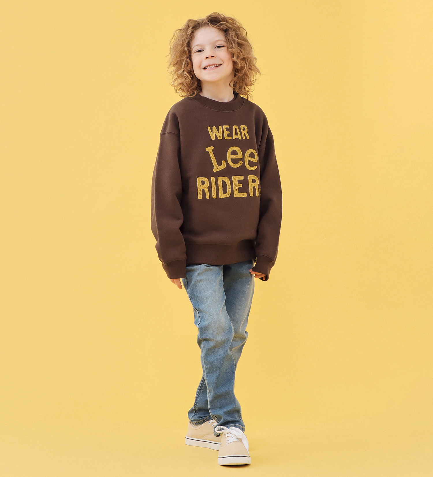 Lee(リー)の【110-150cm】キッズ エンブロイダリースウェット/刺繍|トップス/スウェット/キッズ|ブラウン