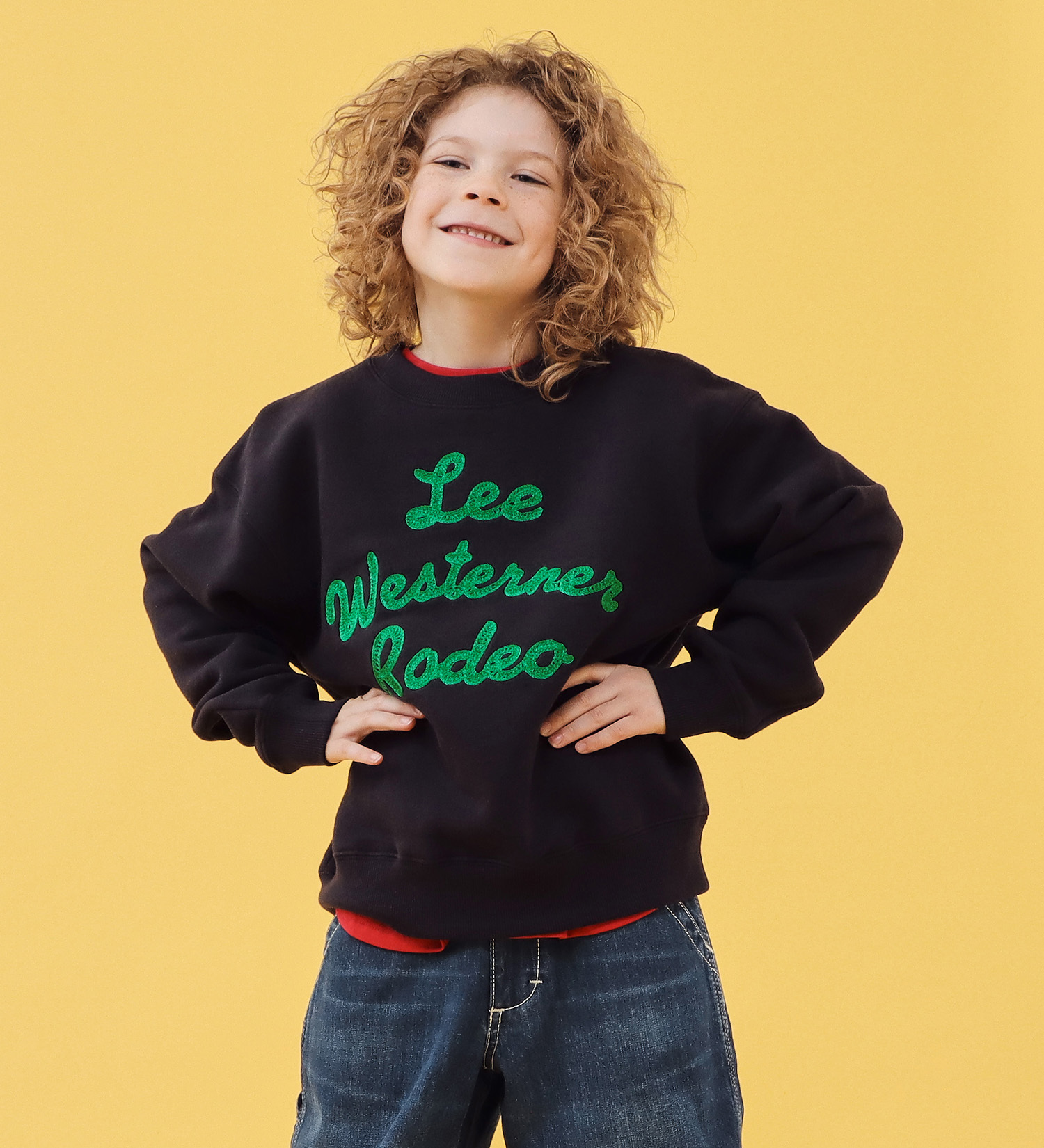 Lee(リー)の【110-150cm】キッズ エンブロイダリースウェット/刺繍|トップス/スウェット/キッズ|チャコール