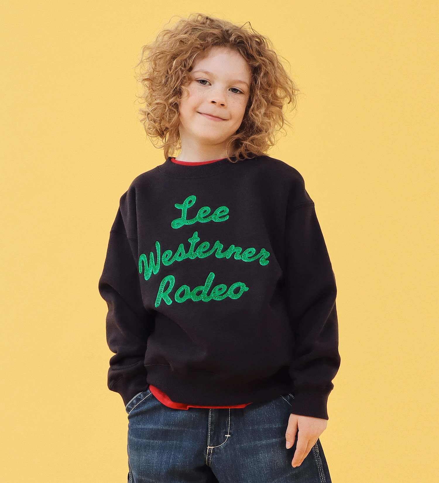 Lee(リー)の【110-150cm】キッズ エンブロイダリースウェット/刺繍|トップス/スウェット/キッズ|チャコール