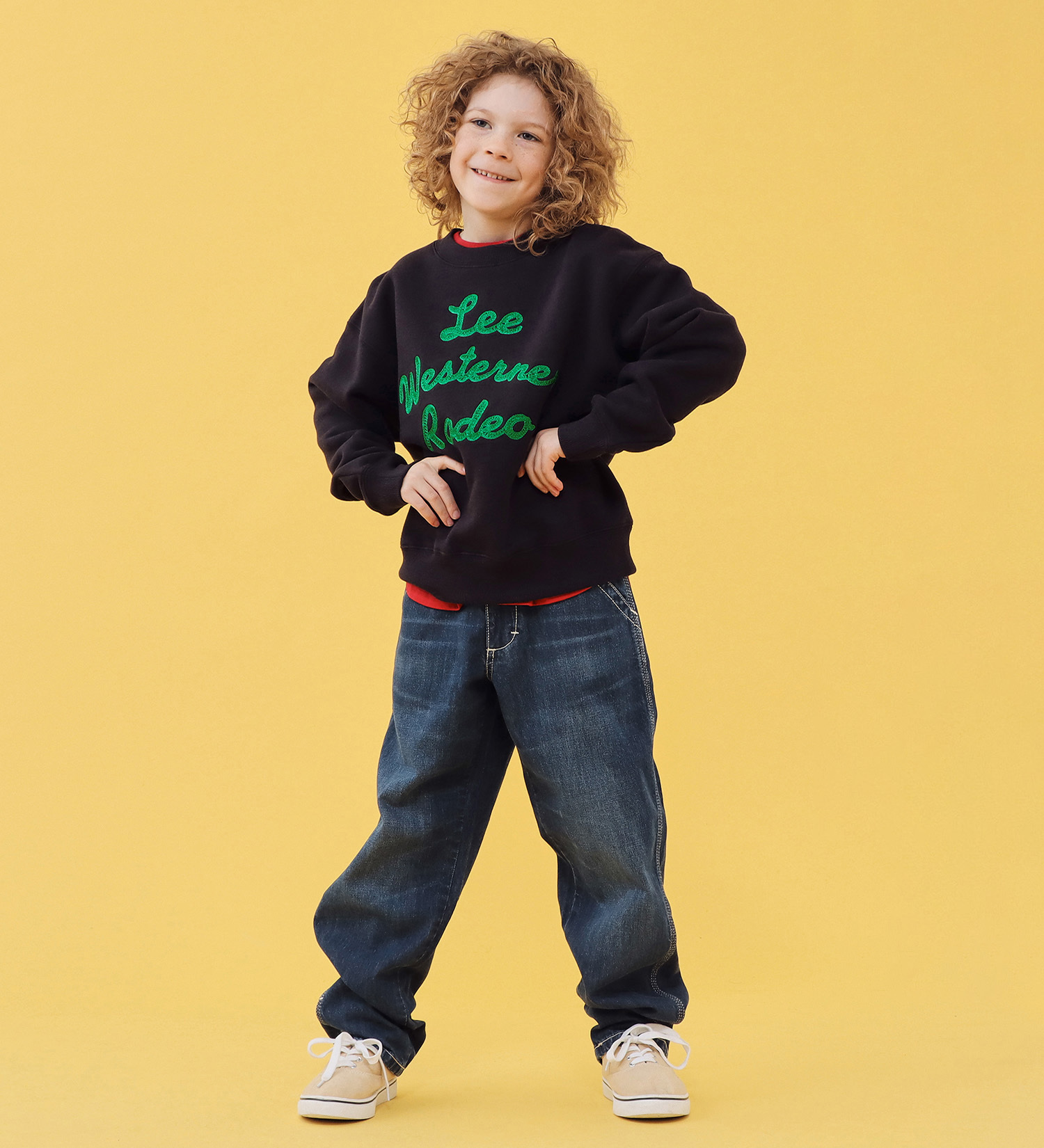 Lee(リー)の【110-150cm】キッズ エンブロイダリースウェット/刺繍|トップス/スウェット/キッズ|チャコール