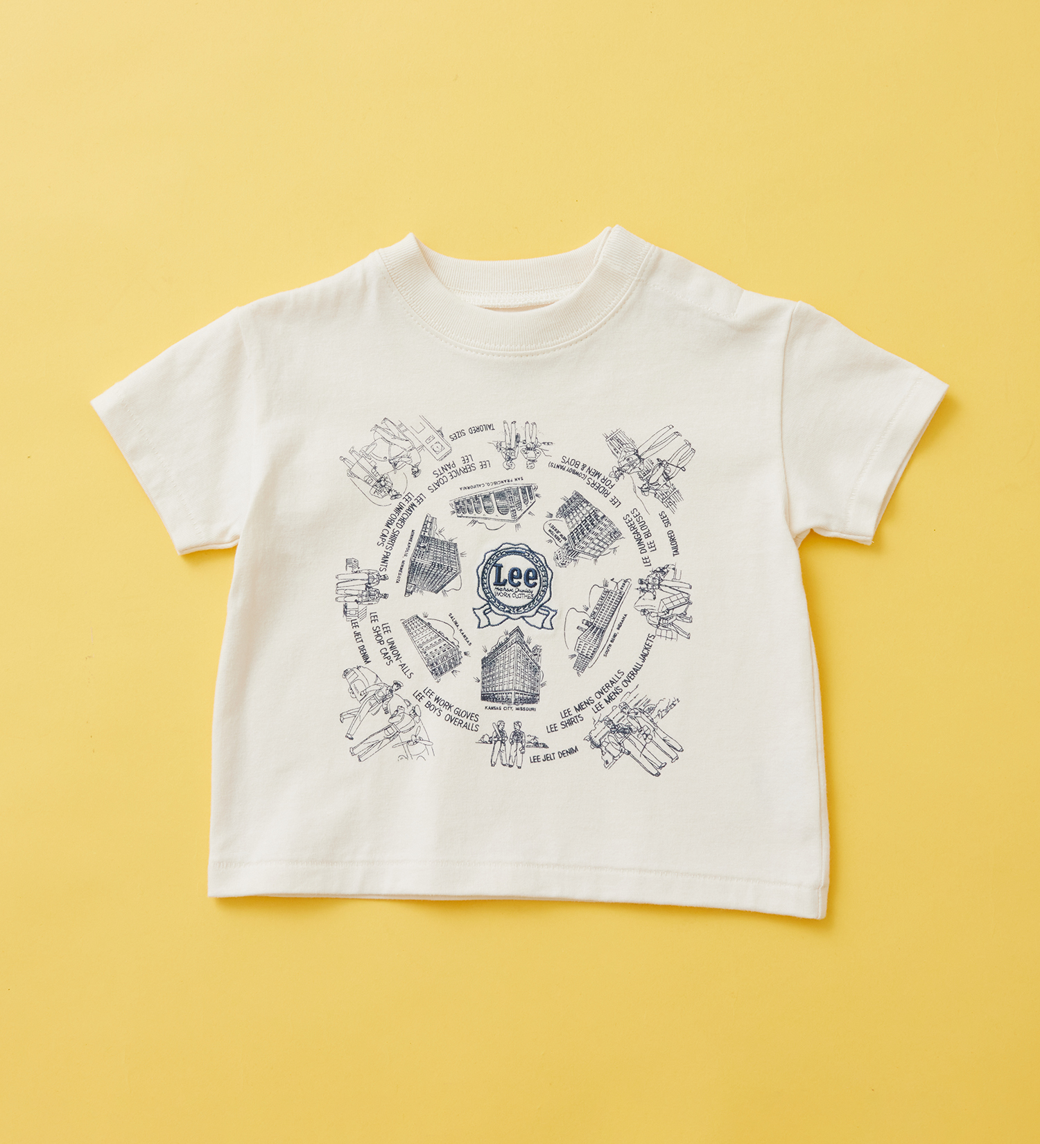 Lee(リー)の【80-100cm】ベビー LeeバンダナTシャツ|トップス/Tシャツ/カットソー/キッズ|ホワイト